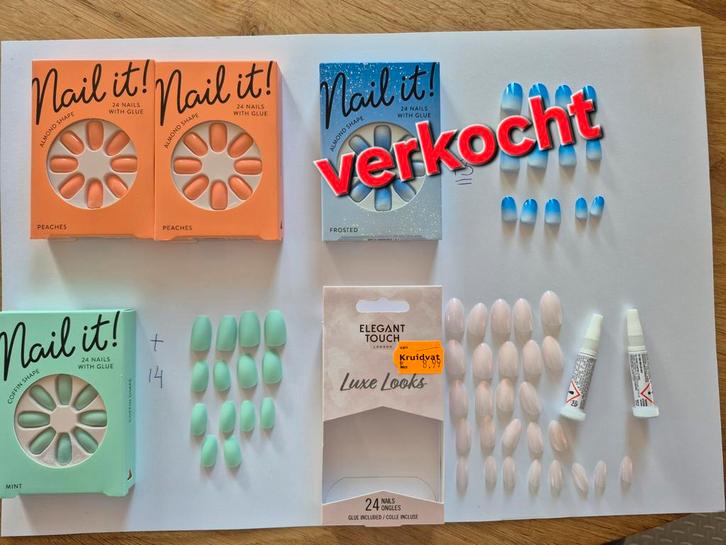 Nepnagels, kunstnagels, plaknagels, Hobby en Vrije tijd, Scrapbooking, Nieuw, Ophalen of Verzenden