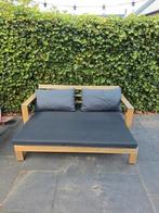 Intratuin 2-zits loungebank Lazy naturel, Tuin en Terras, Tuinsets en Loungesets, Ophalen, Zo goed als nieuw