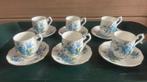 6 Royal Albert kop en schotels, forget-me-not p/6:, Ophalen of Verzenden, Zo goed als nieuw, Porselein, Kop en/of schotel