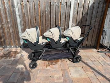 Peg Perego Triplette kinderwagen + 3x Primo Viaggio SLK beschikbaar voor biedingen