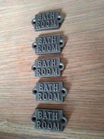 Deurplaatje voor badkamer: "Bath room", Doe-het-zelf en Verbouw, Deuren en Horren, Ophalen of Verzenden, Nieuw, Binnendeur, Minder dan 200 cm