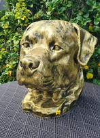 Polyester honden koppen, bruikbaar als urn, Tuin en Terras, Tuinbeelden, Ophalen of Verzenden, Nieuw, Kunststof, Dierenbeeld