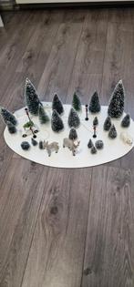 Plateau met bomen en lantaarns met licht, Diversen, Kerst, Ophalen