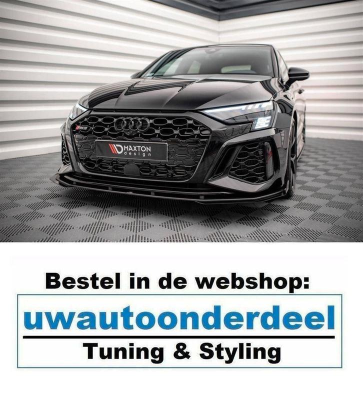 Maxton Design Spoiler Lip Splitter Geschikt Audi RS3 Sportba, Auto diversen, Tuning en Styling, Ophalen of Verzenden