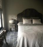 Landelijk HOOFDBORD -bed boxspring * oud,hout,sober, 210 cm, Ophalen of Verzenden, Landelijk, 180 cm