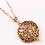 mooi goudkleurig vergrootglas aan ketting 65 cm., Hobby en Vrije tijd, Ophalen of Verzenden, Nieuw, Vergrootglas of Loep