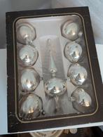 Glazen oude kerstballen zilverkleurige, Ophalen of Verzenden