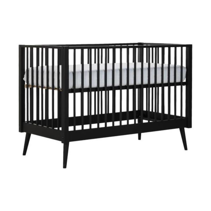Europe Baby Evy Babybed Zwart 60 x 120 cm, Kinderen en Baby's, Babywiegjes en Ledikanten, Zo goed als nieuw, Ledikant, Ophalen