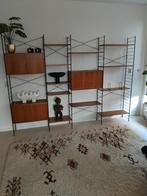 Prachtig WHB string retro jaren 60 vrijstaand wandmeubel, Ophalen, 25 tot 50 cm, Teakhout, Met deur(en)