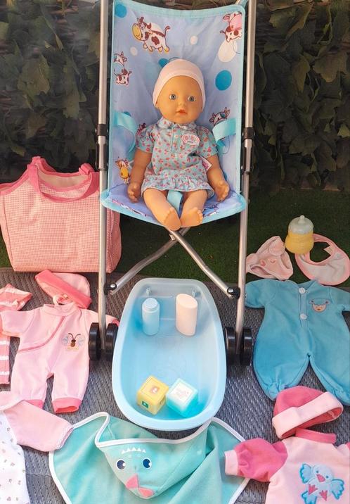 Baby born my little babyborn bad popje + buggy kleertjes enz, Kinderen en Baby's, Speelgoed | Poppen, Gebruikt, Babypop, Ophalen of Verzenden