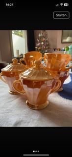 Suikerpot Fire King Anchor Hocking, Ophalen of Verzenden, Gebruikt, Glas, Overige stijlen