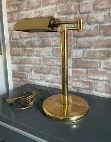Vintage messing notaris lamp mid century bureaulamp  beschikbaar voor biedingen