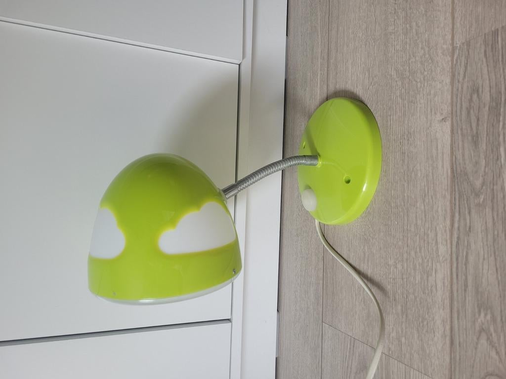 Ikea Skojig groene wolkenlamp bureaulamp, Huis en Inrichting, Lampen | Tafellampen, Ophalen of Verzenden, Zo goed als nieuw, Minder dan 50 cm