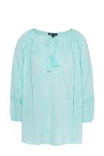 Didi top/blouse met borduursel licht turquoise, Kleding | Dames, Maat 42/44 (L), Didi, Zo goed als nieuw, Lange mouw