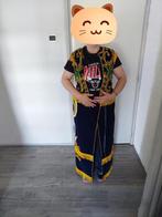 Traditioneel Dayak Vest, Rok & Hoofdtooi Set - Handgemaakt, Maat 38/40 (M), Overige typen, Blauw, Ophalen of Verzenden