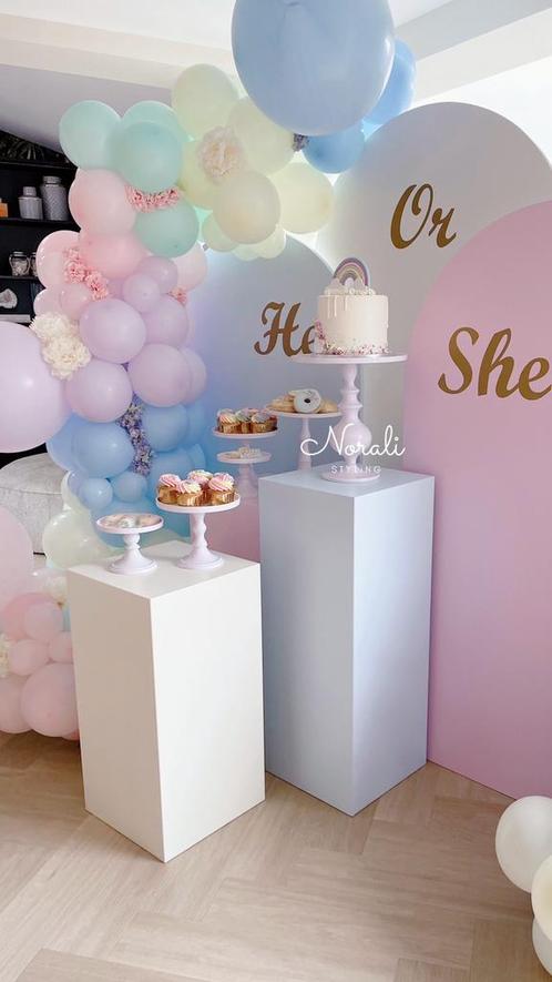 Babyshower - genderreveal decoratie - baby feest - verhuur, Hobby en Vrije tijd, Feestartikelen | Verhuur, Zo goed als nieuw, Verjaardag