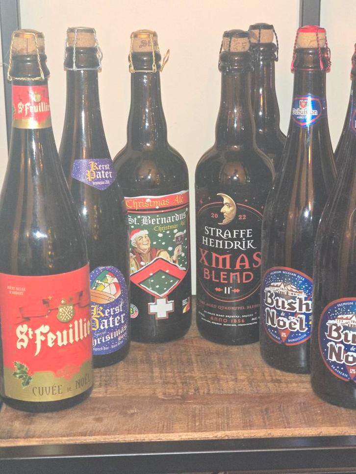 Te koop 8 flessen diverse kerst speciaalbier, Verzamelen, Biermerken, Zo goed als nieuw, Flesje(s), Overige merken, Ophalen of Verzenden