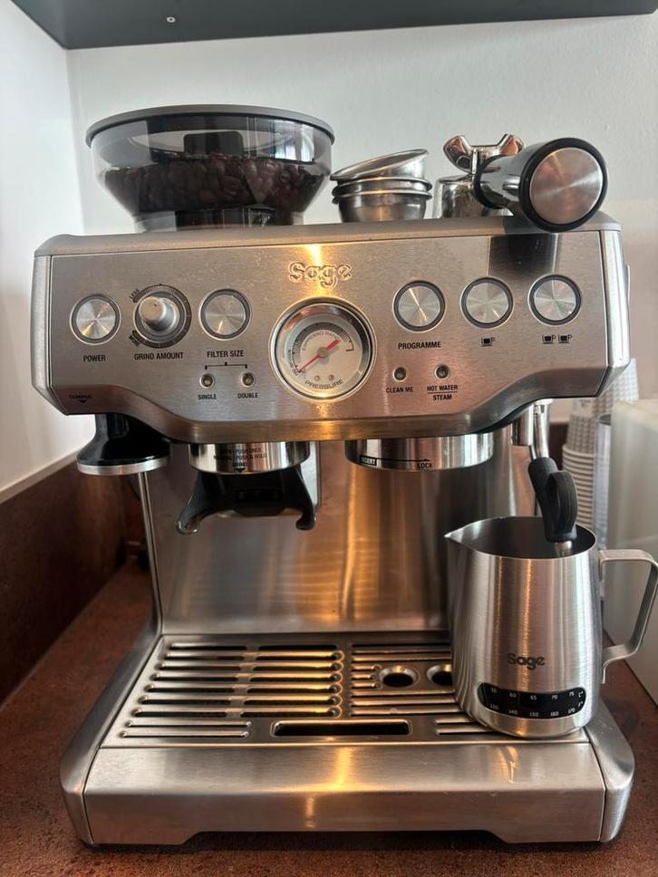 Sage Barista Express - Zo goed als nieuw️, Witgoed en Apparatuur, Koffiezetapparaten, Zo goed als nieuw, Espresso apparaat, Stoompijpje