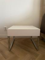 Witte Bijzettafels (Set van 2) - Harderwijk, Huis en Inrichting, Tafels | Bijzettafels, Ophalen, Minder dan 45 cm, Gebruikt, Metaal of Aluminium