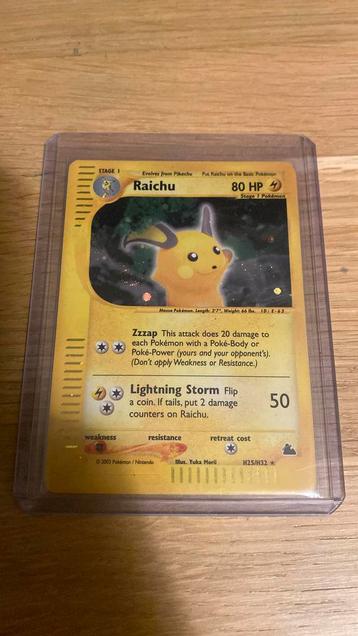 Hele nette Raichu Holo H25/H32 SKYRIDGE Pokemon beschikbaar voor biedingen