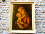 Maria met Jezus, in Hümmelstijl Hummel ca. 1960 in lijst, Antiek en Kunst, Antiek | Religie, Ophalen of Verzenden