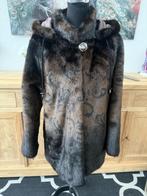Koopje ! Vintage Bontjas winterjas, Kleding | Dames, Jassen | Winter, Verzenden, Zo goed als nieuw, Maat 42/44 (L), Bruin