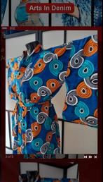 Japanse Kimono in Afrikaanse Waxkatoen, Maat 38/40 (M), Nieuw, Arts In Denim, Onder de knie