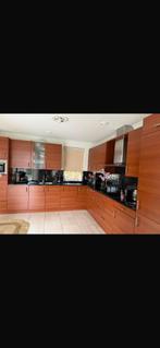 Hoekkeuken 340x470 met inbouw. Apparatuur met stenen blad, Huis en Inrichting, Ophalen of Verzenden, Zo goed als nieuw, Graniet of Steen