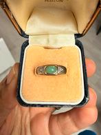 Vintage 14 karaat met smaragd en diamant
