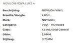 Novilon Nova Luxe 4,Tegel, lengte 9.85 x 4 mtr, gratis staal, MeVo tapijt en vinyl, Nieuw, Ophalen of Verzenden, 25 tot 50 m²