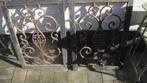 2 antieke hekken gietijzer uit cafe, Tuin en Terras, Ophalen, Gebruikt, IJzer, Sierhekwerk