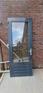 Merbau buitendeur, Ophalen, 80 tot 100 cm, 200 tot 215 cm, Glas