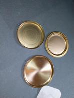 3x goud dienblad, Ophalen of Verzenden, Zo goed als nieuw, Rond, Metaal