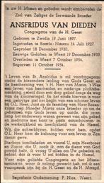 Dieden van Ansfridus 1897 Zwolle-1954 Weert, Ophalen of Verzenden
