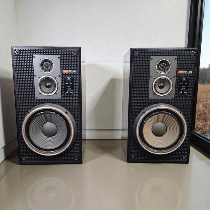 Set van 2 vintage  luidsprekers / speakers  Sony SS_G3, Audio, Tv en Foto, Luidsprekers, Front, Rear of Stereo speakers, Minder dan 60 watt