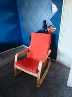 Ikea Poang schommelstoel Rood, Huis en Inrichting, Fauteuils, Ophalen, Gebruikt