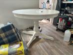 IKEA Ingatorp uitschuifbare eettafel wit, Huis en Inrichting, Tafels | Eettafels, Ophalen, Gebruikt, Rond, Drie personen