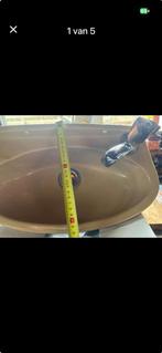 Wastafel met kraan, Doe-het-zelf en Verbouw, Sanitair, Ophalen of Verzenden, Gebruikt, Chroom, Wastafel