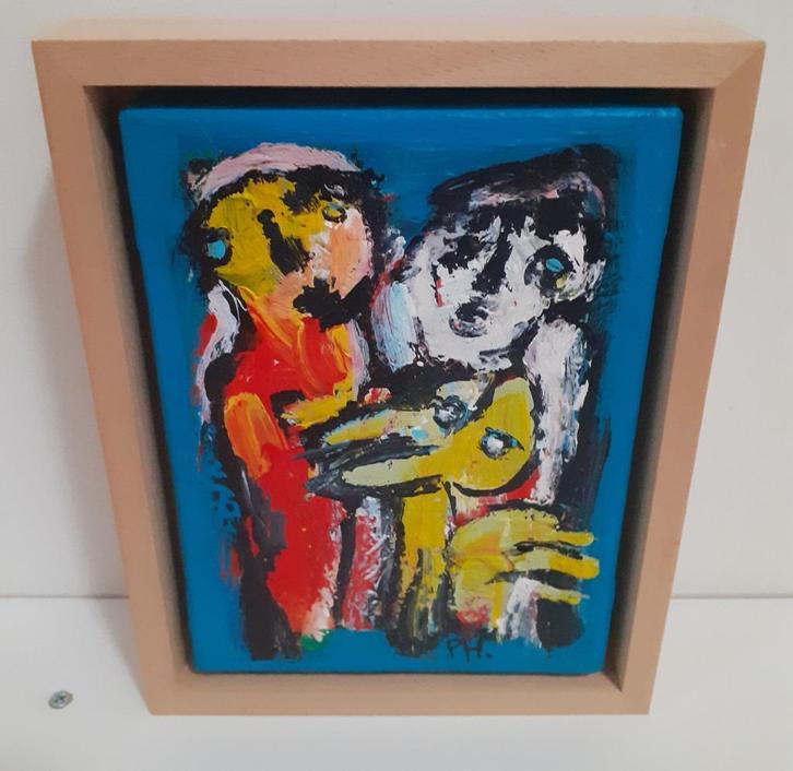 Peter Hermans 'Vogel', Antiek en Kunst, Kunst | Schilderijen | Modern, Ophalen of Verzenden