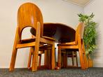 Glostrup Deense spoonback chairs jaren 60/70 Danish design, Huis en Inrichting, Stoelen, Ophalen, Bruin, Zo goed als nieuw, Scandinavie Denemarken design stoelen
