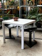 Zeldzame Kartell tafel – 1970s Witte  eettafel vierkant-, Ophalen, Gebruikt, Vierkant, Tot twee personen