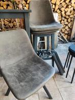 4 stoelen, Ikea tafel uitschuifbare, krukjes en spiegel Ikea, Ophalen, Gebruikt, Wit