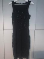 Z.g.a.n. zwarte jurk met pailletjes maat S, Kleding | Dames, Jurken, Ophalen of Verzenden, Zo goed als nieuw, Maat 36 (S)