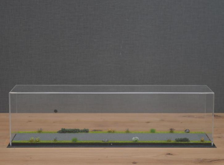 Dioramavitrine trekker+trailer (grijze klinkers), Hobby en Vrije tijd, Modelauto's | 1:50, Nieuw, Bus of Vrachtwagen, Wsi, Ophalen of Verzenden