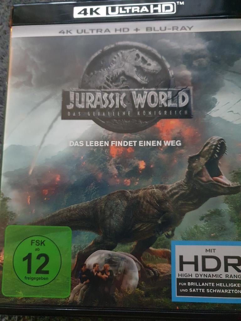 4k Jurrasic park fallen kingdom, Cd's en Dvd's, Blu-ray, Ophalen of Verzenden, Zo goed als nieuw, Actie