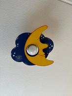 Plafonniere blauwe wolk, gele maan, glow in the dark sterren, Ophalen, Gebruikt, Lamp