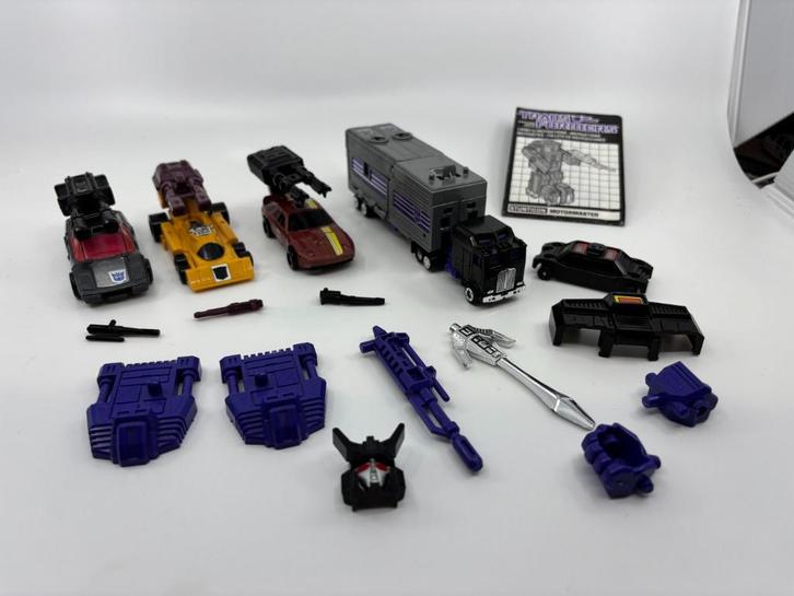 Transformers G1 Motormaster + 3 stunticons, Verzamelen, Transformers, Gebruikt, G1, Decepticons, Ophalen of Verzenden