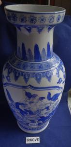 GROTE OOSTERSE VAAS BLAUW WIT * Mussen! *, Ophalen of Verzenden