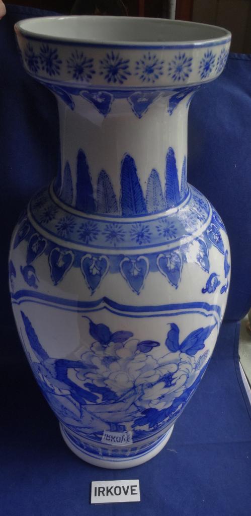 GROTE OOSTERSE VAAS BLAUW WIT * Mussen! *, Antiek en Kunst, Antiek | Vazen, Ophalen of Verzenden