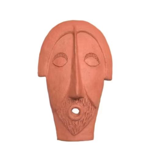 Uniek sculptuur/beeld - gezicht/hoofd van klei - abstract, Antiek en Kunst, Kunst | Designobjecten, Ophalen